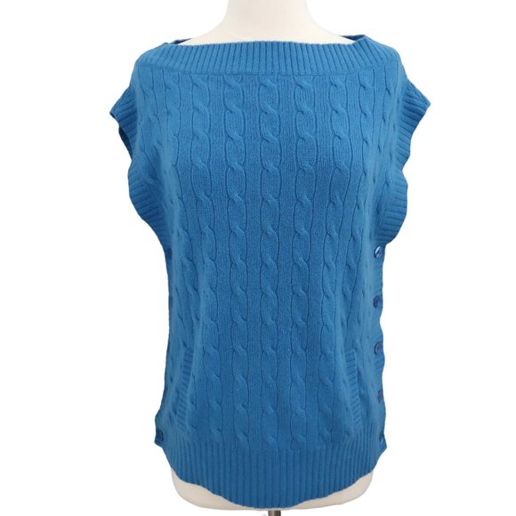 RALPH LAUREN cashmere poncho sweater cable knit